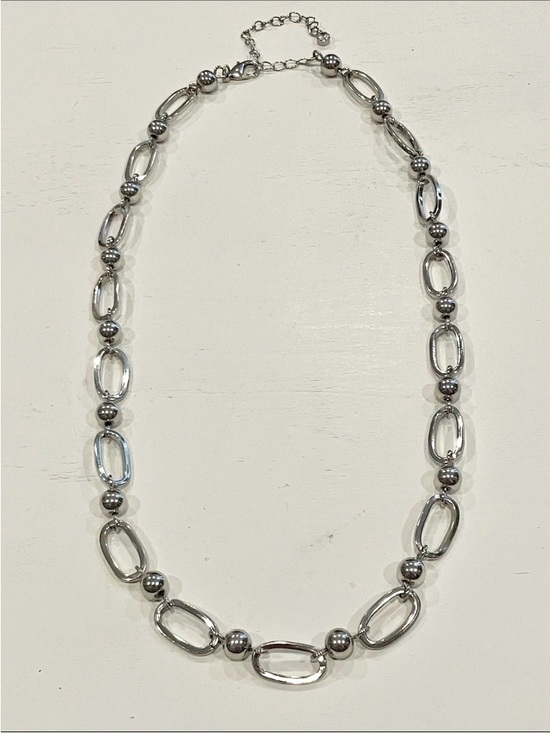 Source Unknown Jewelry - Silver Link & Bead Necklace